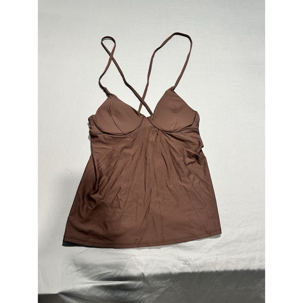 NWT Swim Systems Brown Tankini Top Salty S